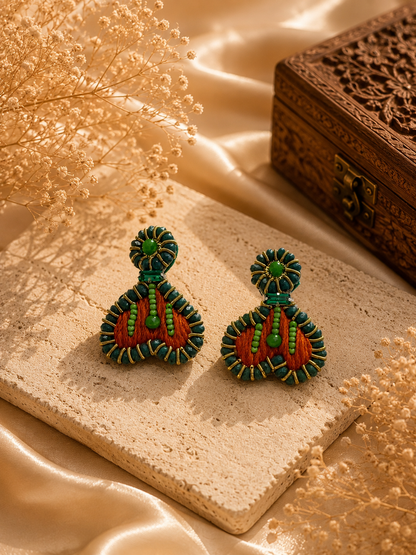 Amicaslexia Handmade Boho Beaded Statement Earrings
