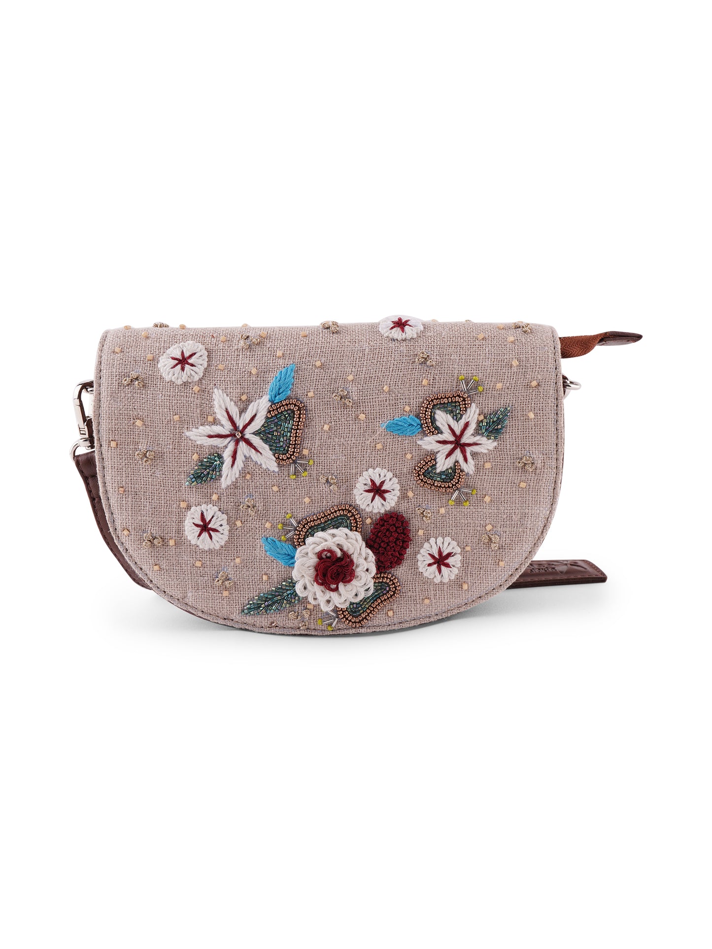 Beige Women Sling Bag Handcrafted Stylish Printed Sling bag for Women, Girls Travel Crossbody Bags